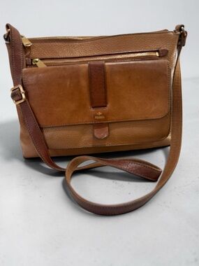 Fossil Kinley Fold Over Leather Crossbody Bag